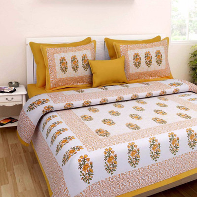 

Saba Dream Collection 200 TC Cotton Double King Printed Bedsheet(Pack of 1, Multicolor)