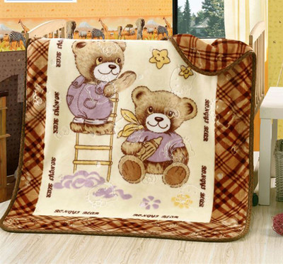 

Baskety Cartoon  Crib Baby Blanket(Cotton, BROWN PANDA KIDS