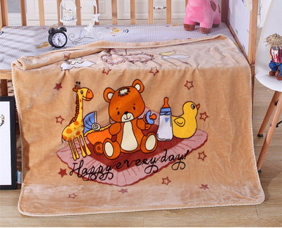 

Baskety Cartoon  Crib Baby Blanket(Cotton, BROWNHAPPY KIDS