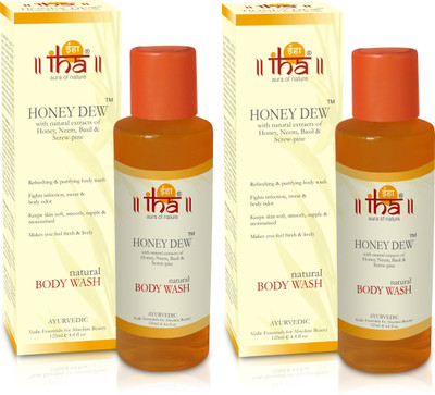 IHA Ayurvedic Honeydew Body Wash With Neem, Basil & Screw-pine(250 ml, Pack of 2)