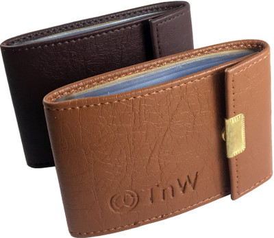 

TnW metal button 15 Card Holder(Set of 2, Multicolor)