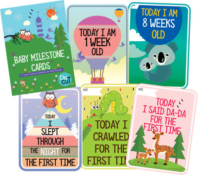 

SYGA SYGA Set Of 27 Baby Milestone Cards Multicolors Greeting Card(Multicolor, Pack of 27)
