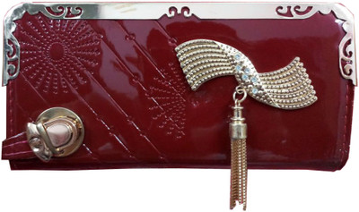 

One Touch Solution Party Maroon Clutch