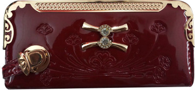 

One Touch Solution Party Maroon Clutch