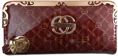 

One Touch Solution Party Maroon Clutch