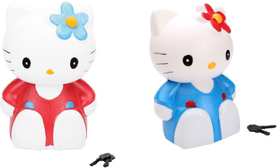 

VShine Hello Kitty Money Bank Set of 2 Coin Bank(Red, Blue)