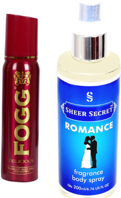 

Fogg DELICIOUS 150 ML with ROMANCE BODY MIST 200 ML(Set of 2)