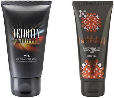 

Modicare VELOCITY MEN OIL CLEAR FACE WASH (50GM) with SCHLOKA PURIFYING LIME PEEL & NEEM FACE WASH (60 ml)(Set of 2)