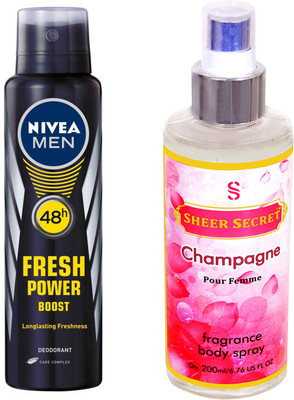 

Nivea POWER BOOST with CHAMPAGNE WOMEN(Set of 2)