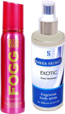 

Fogg ESSENCE 150 ML with EXOTIC MEN BODY MIST 200 ML(Set of 2)