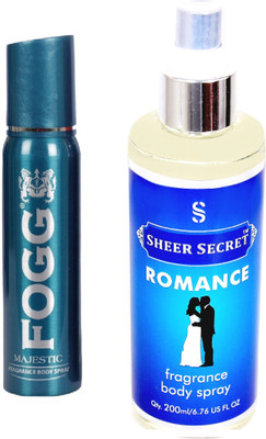 

Fogg MAJESTIC 150 ML with ROMANCE BODY MIST 200 ML(Set of 2)