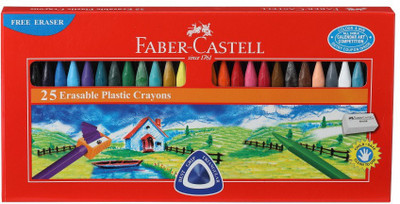 Faber-Castell 25 Erasable Plastic Crayons (70mm)(Assorted)