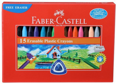 

Faber-Castell 15 Erasable Plastic Crayons (70mm)(Assorted)