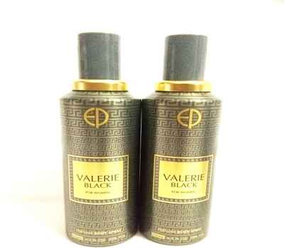 

ESTIARA VALERIE BLACK Perfume Body Spray - For Women(400 ml, Pack of 2)