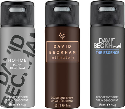 

David Beckham Homme & Intimately Man & Essence Deodorant Spray - For Men(450 ml, Pack of 3)