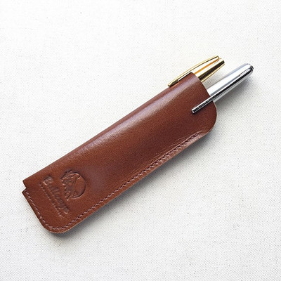 

Bullzeye Leathers 1 Compartments Leather Dual Pen Sleeve(Tan)