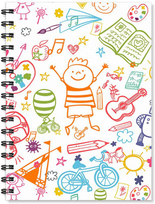 

100yellow A5 Notebook(Notebooks | Designer Printed Spiral A5 Wire bound Diary | Notepad for Home / Office / School / College -Ideal For Kids, Multicolor)