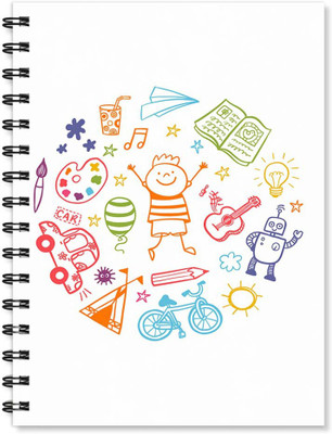 

100yellow A5 Notebook(Notebook | Funny Image Print Wire Bound Spiral Notebooks/Designer Covers Combined With Ruled Sheets Notebook/ Diary -Ideal For Kids/ Christmas Gift, Multicolor)