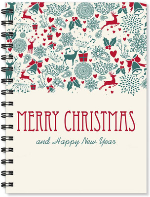 

100yellow A5 Notebook(Notebook | Merry Charismas & Happy New Year Digital Printed Blue A5 Wire Bound Spiral Notebooks/Designer Covers Combined With Ruled Sheets Notebook/ Diary – Ideal For Kids/ Christmas Gift, Multicolor)