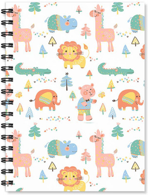

100yellow A5 Notebook(Notebook | Designer Printed Spiral A5 Wire bound Diary | Notepad for Home / Office / School / College -Ideal For Kids, Multicolor)