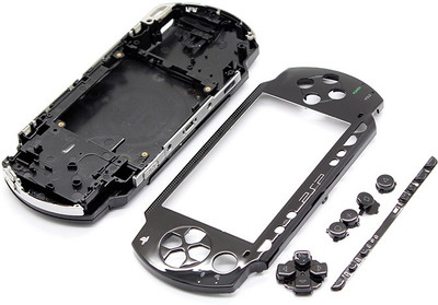 

TCOS Tech PSP 1000 Series Full Replacement Housing Case Face Plate with Buttons Gaming Accessory Kit(Black, For PSP)