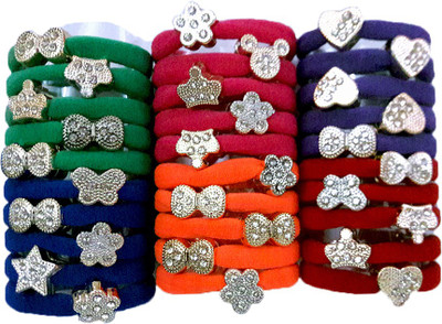 

Rapidsflow Fancy Coloured Rubber Bands For Ponytail Holder / Rubber Bands With Good Grip Rubber Band(Multicolor)
