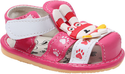 Bash Girls Velcro Strappy Sandals(Pink