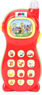 

GRAPPLE DEALS Learner Study System Mobile Phone With Eight Projection Picture For Kids.(RED)(Red)