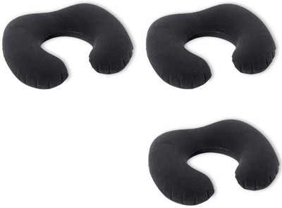

soleil Comfortable And Cozy Inflatable Travel Neck Pillow(black)