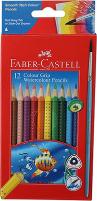 

Faber-Castell 12 Grip Watercolour Pencil + Brush Pencil(Assorted)
