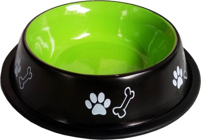 

Petshop7 Black & Green 950ml Dog Bowl Round Stainless Steel Pet Bowl & Bottle(950 ml Multicolor)