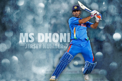 

Most Famous Ms Dhoni Jersey No 7 Poster (Size 12 Inch x 18 Inch) (Pack of 1) Paper Print(18 inch X 12 inch, Rolled)
