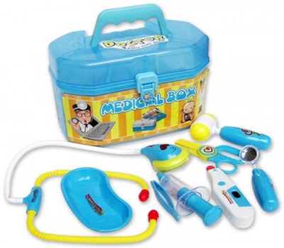 

TALKING GANESHA Carry Along Medical Clinic Doctor Set with lights & Sound Pretend & Play toy 8 Pcs - Multicolor