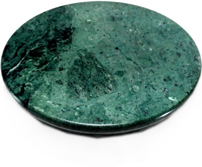 

HALO NATION Green Marble Chakla - 11" Diameter - Ring Base Rolling Pin Board, Roti Maker - From Banks of Holy River Narmada Board(Green, Pack of 1)