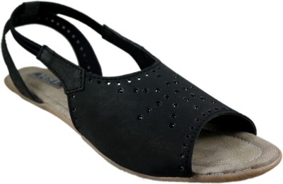 

HEROSHOELINE Women Black Flats