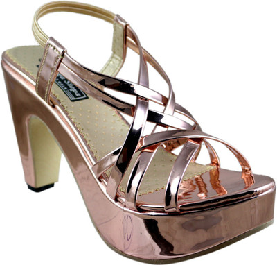 Mega Steps Women Brown Heels