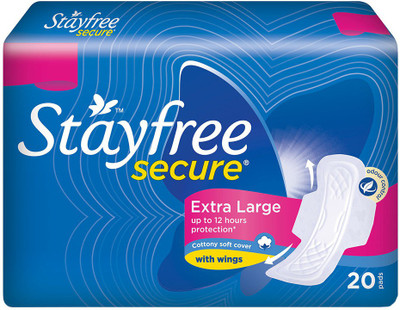 

Stayfree Secure XL Cottony Soft Cover Sanitary Pad(Pack of 20)