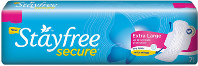 

Stayfree Secure XL Dry Cover Sanitary Pad(Pack of 7)