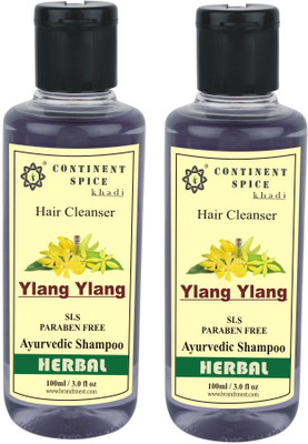 

Continent Spice Khadi Ylang Ylang Shampoo -(SLS-Paraben Free) Pack of 2 -CS682005(100 ml)