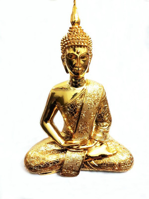 

bone china BUDDHA GOLDEN Decorative Showpiece - 12 cm(Bone China, Gold)
