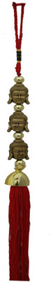 

DivyaMantra Car Decoration Rear View Mirror Hanging Feng Shui Accessories Tibetan Three Tier Gautam Buddha Face Decorative Showpiece - 34 cm(Plastic, Multicolor)