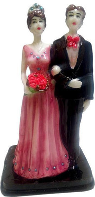 

FABZONE Valentine Romantic Love couple Statue - Handicraft Decorative Home Interior & Table Décor Figurine / Marriage Wedding Anniversary Antique Gift item Decorative Showpiece - 17 cm(Polyresin, Multicolor)