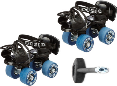 

Cosco Tenacity Super Jr. (16.5 - 19.5 cm) Age Group (3 - 6 Years) Quad Roller Skates - Size 8 - 11 UK(Blue)