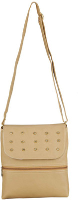 

MAEVA Women Casual Tan Leatherette Sling Bag