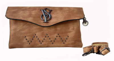 

ALIVE Girls Casual Brown Leatherette Clutch