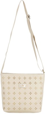 

MAEVA Women Casual White Leatherette Sling Bag