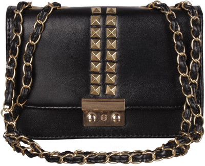 

aaradhya creations Girls Evening/Party Black PU Sling Bag
