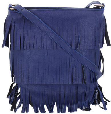 

View Bags Girls Evening/Party Blue PU Sling Bag