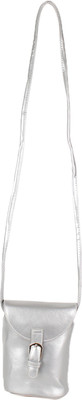 Tamirha Women Casual Silver Rexine Sling Bag