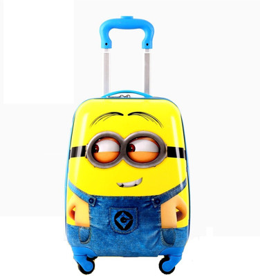 

GOCART 360Â Rotating Wheels, Carton Printed Pattern Non-Breakable & Extra Light Weight Kids Trolley Bag- In Multi-Colour (20" Cabin Size) Small Travel Bag - 20(Yellow)